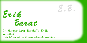 erik barat business card